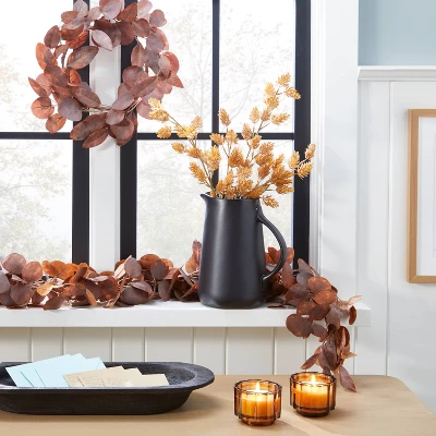 Oblong Distressed Wood Decor Bowl Black - Hearth & Hand™ With Magnolia 1 Oblong Distressed Wood Decor Bowl Black - Hearth & Hand™ With Magnolia