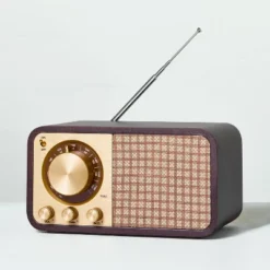 Small Wood Finish With Brass Retro Radio - Hearth & Hand™ With Magnolia 5 Small Wood Finish With Brass Retro Radio - Hearth & Hand™ With Magnolia -Hearth & Hand With Magnolia GUEST 06257c65 59d5 477a a6ff 580e66bb9e5c
