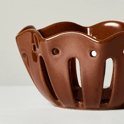 Set Of 4 Wavy Edge Mini Berry Bowls Tan/Brown/Green/Winter Tan - Hearth & Hand™ With Magnolia 2 Set Of 4 Wavy Edge Mini Berry Bowls Tan/Brown/Green/Winter Tan - Hearth & Hand™ With Magnolia - Image 2