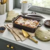 Ceramic Wavy Edge Baking Dish Brown - Hearth & Hand™ With Magnolia