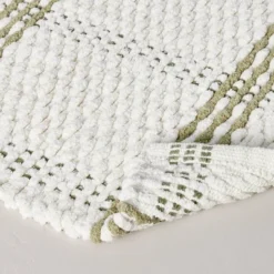 20"x32" Open Plaid Bath Rug Green/Cream - Hearth & Hand™ With Magnolia: Woven Cotton, Machine Washable 5 20"x32" Open Plaid Bath Rug Green/Cream - Hearth & Hand™ With Magnolia: Woven Cotton, Machine Washable -Hearth & Hand With Magnolia GUEST 1880fe11 0f14 41f4 b165 580db8ba39b3