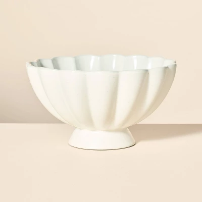 Scalloped Edge Stoneware Serving Bowl Cream - Hearth & Hand™ With Magnolia 3 Scalloped Edge Stoneware Serving Bowl Cream - Hearth & Hand™ With Magnolia - Image 3