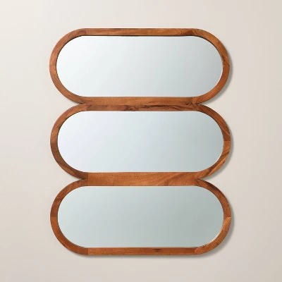 32"x26" Wood Framed Triple Oval Mirror - Hearth & Hand™ With Magnolia 2 32"x26" Wood Framed Triple Oval Mirror - Hearth & Hand™ With Magnolia - Image 2