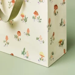 Mushroom And Gingham Gift Bag Set Green/White - Hearth & Hand™ With Magnolia -Hearth & Hand With Magnolia GUEST 2638d5a2 9f0d 43b2 9562 da49a064af44