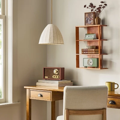 14" Wide 4 Shelf Mid-Century Wall Bookshelf - Hearth & Hand™ With Magnolia 1 14" Wide 4 Shelf Mid-Century Wall Bookshelf - Hearth & Hand™ With Magnolia