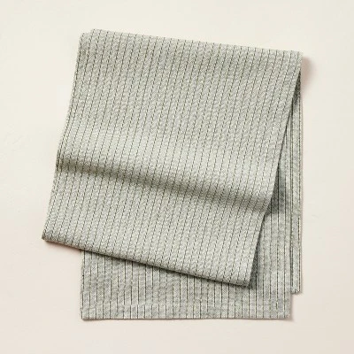 Textured Stripe Woven Table Runner Sage Green - Hearth & Hand™ With Magnolia 3 Textured Stripe Woven Table Runner Sage Green - Hearth & Hand™ With Magnolia - Image 3