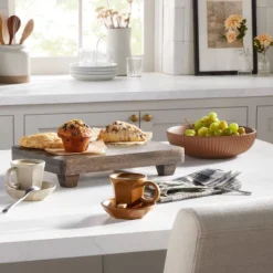 10"x13" Footed Wood Serving Trivet - Hearth & Hand™ With Magnolia