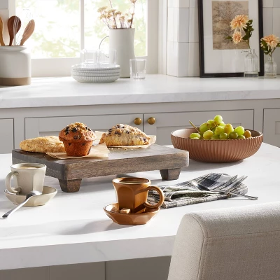 10"x13" Footed Wood Serving Trivet - Hearth & Hand™ With Magnolia 1 10"x13" Footed Wood Serving Trivet - Hearth & Hand™ With Magnolia