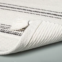 Tonal Stripes Bath Rug Sour Cream/Railroad Gray - Hearth & Hand™ With Magnolia -Hearth & Hand With Magnolia GUEST 2f18d171 85d9 4317 8172 0e2d70fef955