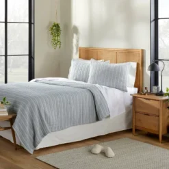 Alternating Stripe Matelassé Coverlet - Hearth & Hand™ With Magnolia -Hearth & Hand With Magnolia GUEST 3cc612f7 b78d 4c8c ace7 7291fc98a960