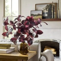 15.5" Black Plum Leaf Artificial Fall Arrangement - Hearth & Hand™ With Magnolia