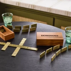 Wood And Brass Dominoes - Hearth & Hand™ With Magnolia