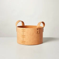 Faux Leather Storage Bin Camel Brown - Hearth & Hand™ With Magnolia 9 Faux Leather Storage Bin Camel Brown - Hearth & Hand™ With Magnolia -Hearth & Hand With Magnolia GUEST 44d96e68 729c 45be 9c1d 095880db7830