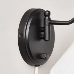 Fabric Shade Wall Sconce Black/Cream - Hearth & Hand™ With Magnolia -Hearth & Hand With Magnolia GUEST 466b48ea 4523 4391 8e23 150fc24a409e 1