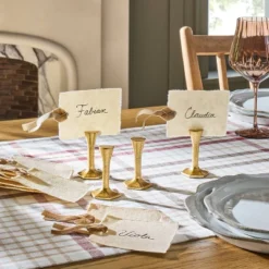 Place Setting Cards With Brown Velvet Ribbon 12ct - Hearth & Hand™ With Magnolia
