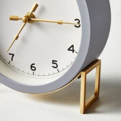 Round Decorative Tabletop Clock - Gray/Brass - Hearth & Hand™ With Magnolia 5 Round Decorative Tabletop Clock - Gray/Brass - Hearth & Hand™ With Magnolia -Hearth & Hand With Magnolia GUEST 4ba99be4 ddf9 4ffe bc0a 2bd14c6dcd79