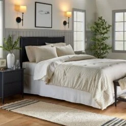 Fabric Shade Wall Sconce Black/Cream - Hearth & Hand™ With Magnolia