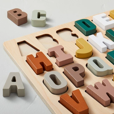 Toy Alphabet Peg Puzzle - 28pc - Hearth & Hand™ With Magnolia 2 Toy Alphabet Peg Puzzle - 28pc - Hearth & Hand™ With Magnolia - Image 2