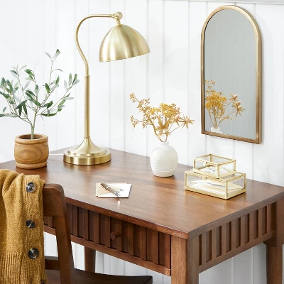 Arched 8" X 16" Metal Frame Wall Mirror Brass Finish - Hearth & Hand™ With Magnolia 1 Arched 8" X 16" Metal Frame Wall Mirror Brass Finish - Hearth & Hand™ With Magnolia