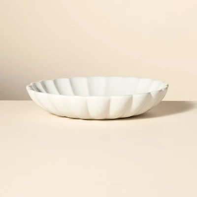 Scalloped Edge Stoneware Serving Bowl Cream - Hearth & Hand™ With Magnolia 4 Scalloped Edge Stoneware Serving Bowl Cream - Hearth & Hand™ With Magnolia - Image 4
