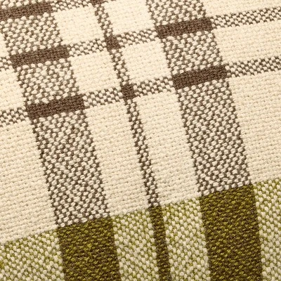 14"x20" Plaid Lumbar Toss Pillow Green - Hearth & Hand™ With Magnolia 2 14"x20" Plaid Lumbar Toss Pillow Green - Hearth & Hand™ With Magnolia - Image 2