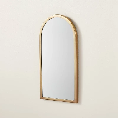 Arched 8" X 16" Metal Frame Wall Mirror Brass Finish - Hearth & Hand™ With Magnolia 2 Arched 8" X 16" Metal Frame Wall Mirror Brass Finish - Hearth & Hand™ With Magnolia - Image 2