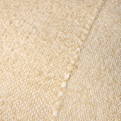 24"x24" Block Stripe Square Throw Pillow Heathered Beige - Hearth & Hand™ With Magnolia: Farmhouse Decor, Removable Cover 2 24"x24" Block Stripe Square Throw Pillow Heathered Beige - Hearth & Hand™ With Magnolia: Farmhouse Decor, Removable Cover - Image 2