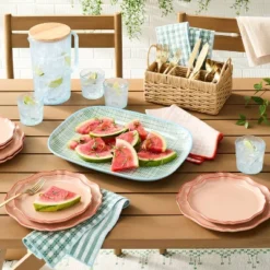 3L Acrylic Beverage Pitcher And Cup Set Blue - Hearth & Hand™ With Magnolia