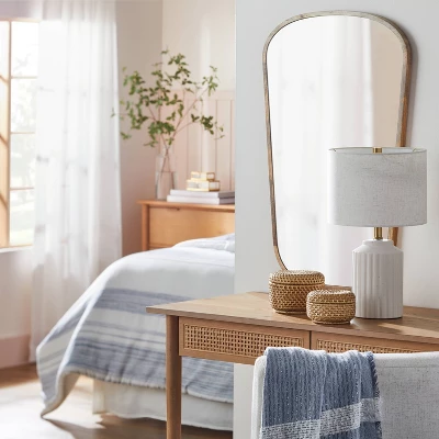 Fluted Ceramic Table Lamp Cream (Includes LED Light Bulb) - Hearth & Hand™ With Magnolia 1 Fluted Ceramic Table Lamp Cream (Includes LED Light Bulb) - Hearth & Hand™ With Magnolia
