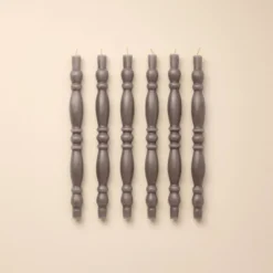 6pk Spindle Taper Candles Gray - Hearth & Hand™ With Magnolia -Hearth & Hand With Magnolia GUEST 6fee2d61 99c6 4a1d adac 6341f4fbcc26