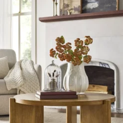 12" Pleated Ceramic Vase Sour Cream - Hearth & Hand™ With Magnolia