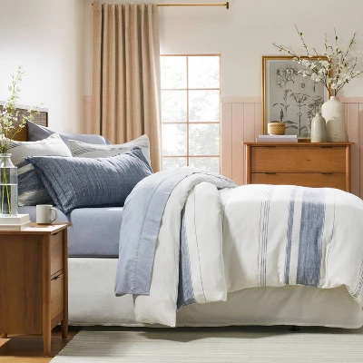 16"x42" Washed Loop Stripe Lumbar Bed Pillow - Hearth & Hand™ With Magnolia 1 16"x42" Washed Loop Stripe Lumbar Bed Pillow - Hearth & Hand™ With Magnolia