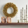 21.25" Preserved Golden Yarrow Fall Wreath - Hearth & Hand™ With Magnolia