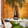 Wood Burning Outdoor Metal Fire Pit Chimenea Black - Hearth & Hand™ With Magnolia