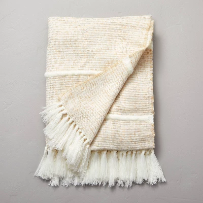 Heathered Stripe Woven Throw Blanket - Hearth & Hand™ With Magnolia 3 Heathered Stripe Woven Throw Blanket - Hearth & Hand™ With Magnolia - Image 3