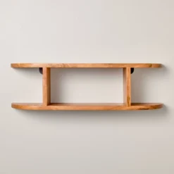 Rounded Edge Two Tier Wood Shelf - Hearth & Hand™ With Magnolia 6 Rounded Edge Two Tier Wood Shelf - Hearth & Hand™ With Magnolia -Hearth & Hand With Magnolia GUEST 90a6d2e7 77ff 4a4f b506 d721577a888d