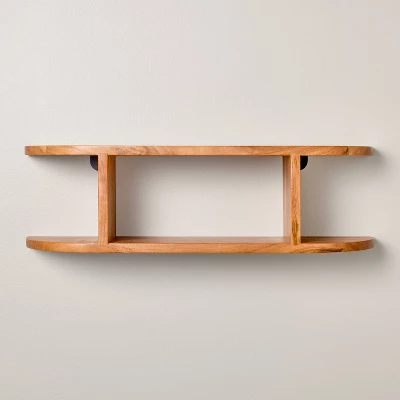 Rounded Edge Two Tier Wood Shelf - Hearth & Hand™ With Magnolia 3 Rounded Edge Two Tier Wood Shelf - Hearth & Hand™ With Magnolia - Image 3