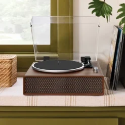 Wood Finish Retro Record Player - Hearth & Hand™ With Magnolia