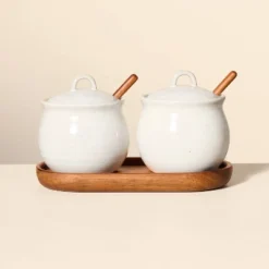 5pc Flared Brim Stoneware Salt & Pepper Cellar Set Vintage Cream - Hearth & Hand™ With Magnolia -Hearth & Hand With Magnolia GUEST 997fcaa8 314f 4be3 a53a 98689e2f250e