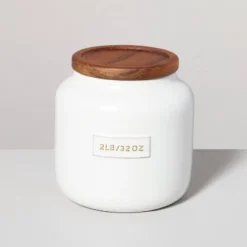 Dry Goods Stoneware Canister With Wood Lid Cream/Brown - Hearth & Hand™ With Magnolia 9 Dry Goods Stoneware Canister With Wood Lid Cream/Brown - Hearth & Hand™ With Magnolia -Hearth & Hand With Magnolia GUEST 9a628954 fe13 4a85 8006 a0d2b4f27491