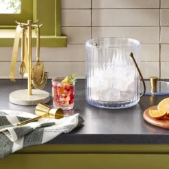 5pc Brass Bar Tool Set With Stand - Hearth & Hand™ With Magnolia: Stainless Steel Barware, Farmhouse Style