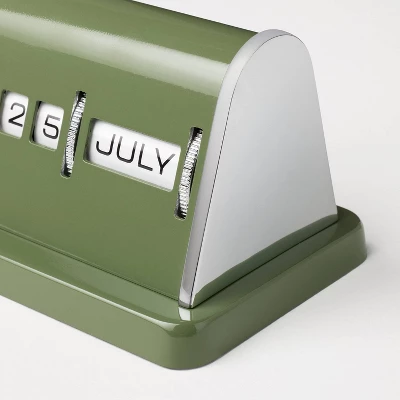 Perpetual Calendar Green/Chrome - Hearth & Hand™ With Magnolia 2 Perpetual Calendar Green/Chrome - Hearth & Hand™ With Magnolia - Image 2