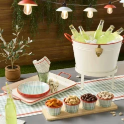 12.9L Beverage Tub Stand Cream - Hearth & Hand™ With Magnolia