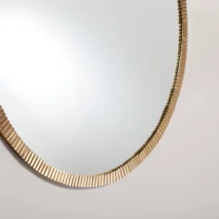 Pleated Brass Round Wall Mirror Antique Finish - Hearth & Hand™ With Magnolia -Hearth & Hand With Magnolia GUEST a1fb233a 6a68 4fb9 b99f 198f958cbbda