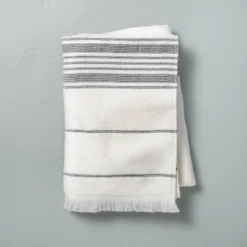 Multistripe Bath Towels Cream/Gray - Hearth & Hand™ With Magnolia -Hearth & Hand With Magnolia GUEST a3ab88f0 8654 425b a1f7 f62caee554f1