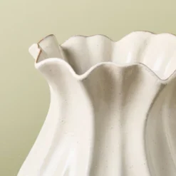 Pleated Ceramic Vase Sour Cream - Hearth & Hand™ With Magnolia -Hearth & Hand With Magnolia GUEST bd9b8456 1191 4255 8e6c 1105474108b9