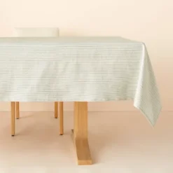 Textured Stripe Rectangular Woven Tablecloth Sage Green - Hearth & Hand™ With Magnolia -Hearth & Hand With Magnolia GUEST c3a01842 e96b 47be ad99 0a36d4393dc6