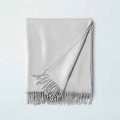 Solid Hemstitch With Fringe Throw Blanket - Hearth & Hand™ With Magnolia -Hearth & Hand With Magnolia GUEST c7974385 e083 4476 bd38 ee9808ba2f04