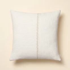 18"x18" Textured Stitch Stripe Square Throw Pillow - Hearth & Hand™ With Magnolia -Hearth & Hand With Magnolia GUEST d2d81d27 7e96 4b27 84b6 1a8f88d609e8