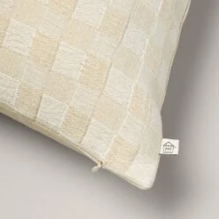26"x26" Checkerboard Textured Euro Pillow Beige - Hearth & Hand™ With Magnolia: Farmhouse Throw Pillow, Cotton, Indoor Use 5 26"x26" Checkerboard Textured Euro Pillow Beige - Hearth & Hand™ With Magnolia: Farmhouse Throw Pillow, Cotton, Indoor Use -Hearth & Hand With Magnolia GUEST d70862e2 04a2 4477 8f05 ae4ced52dd1e